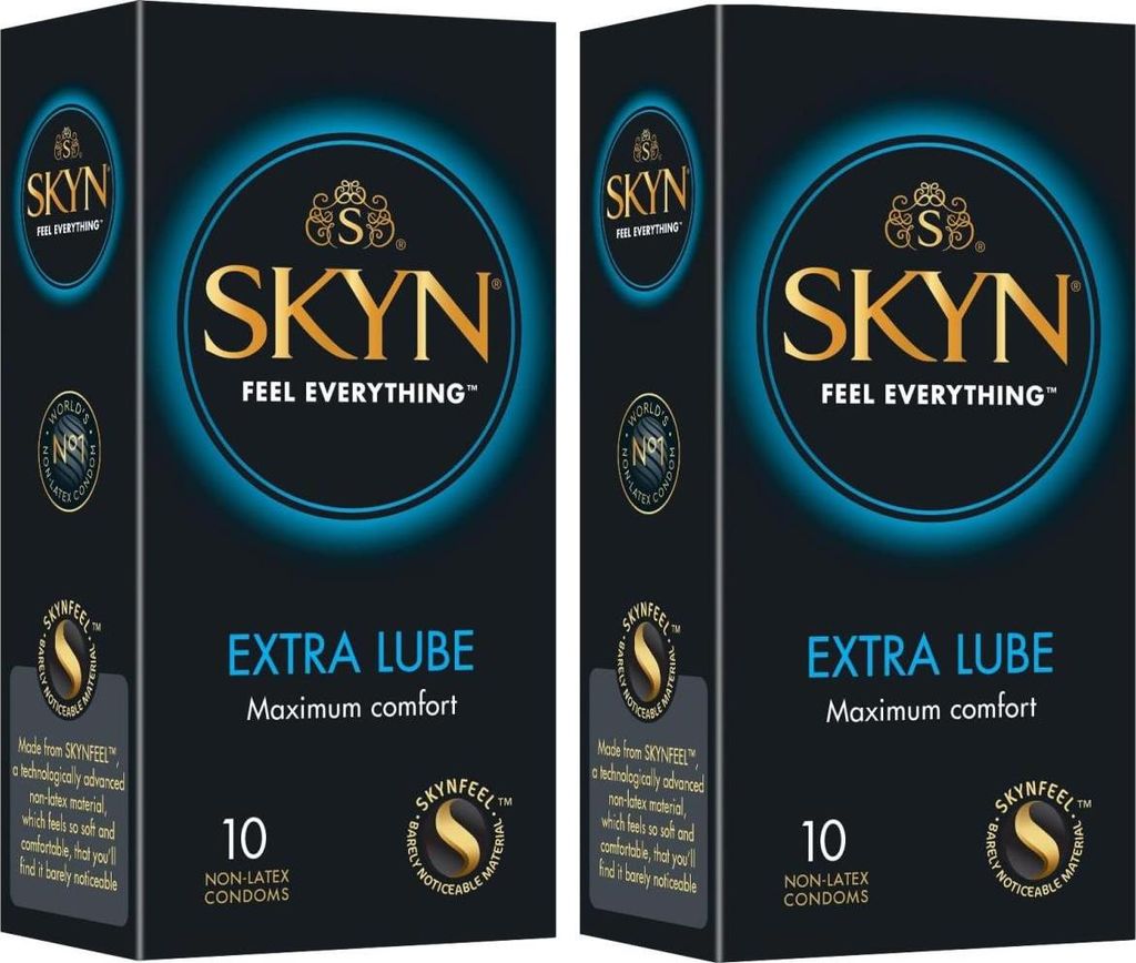 20 Stück Kondome SKYN Extra Lube Extra Feucht Latexfrei Produktbild 
