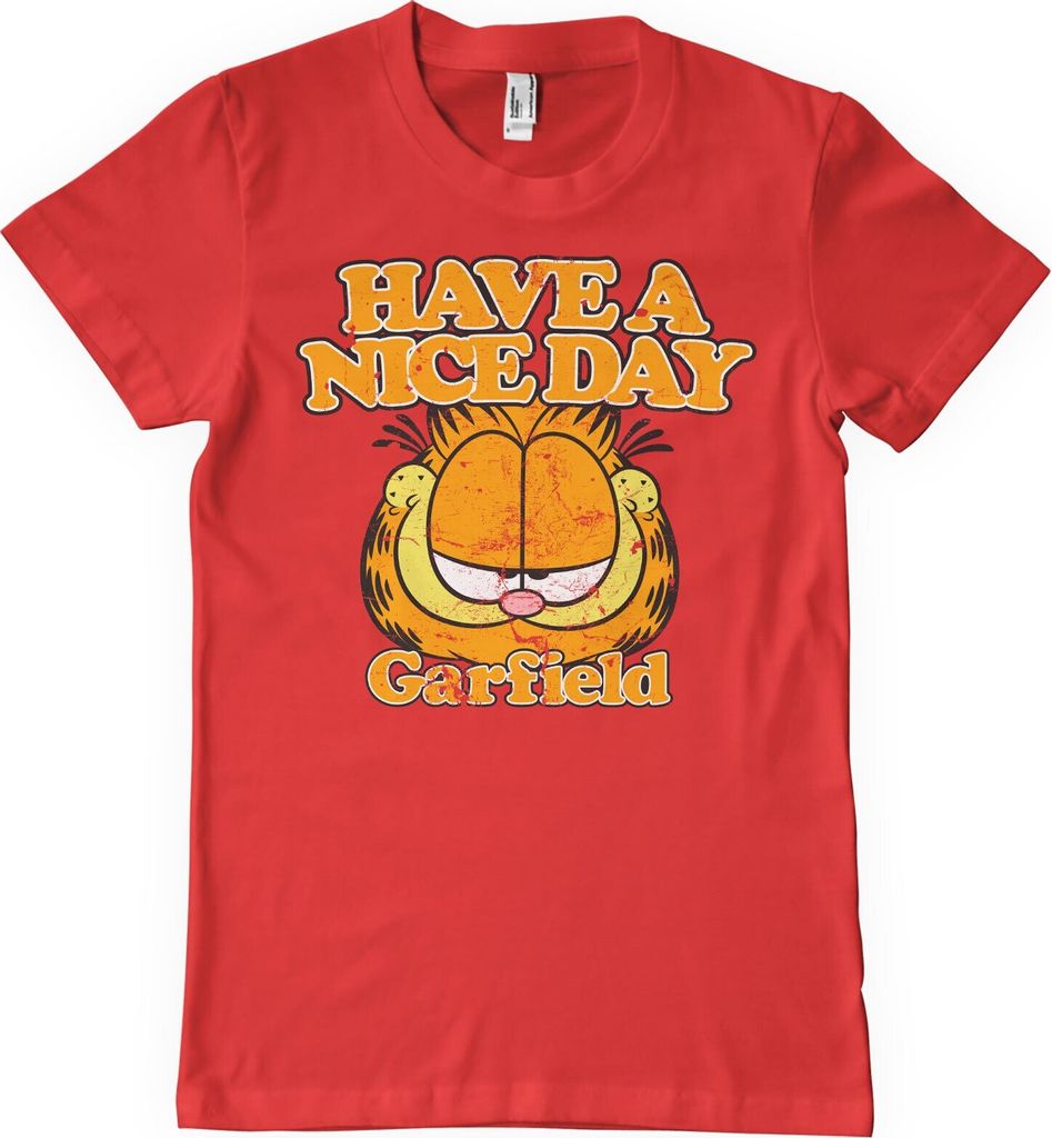 Garfield - Have A Nice Day T-Shirt - Large - Red
