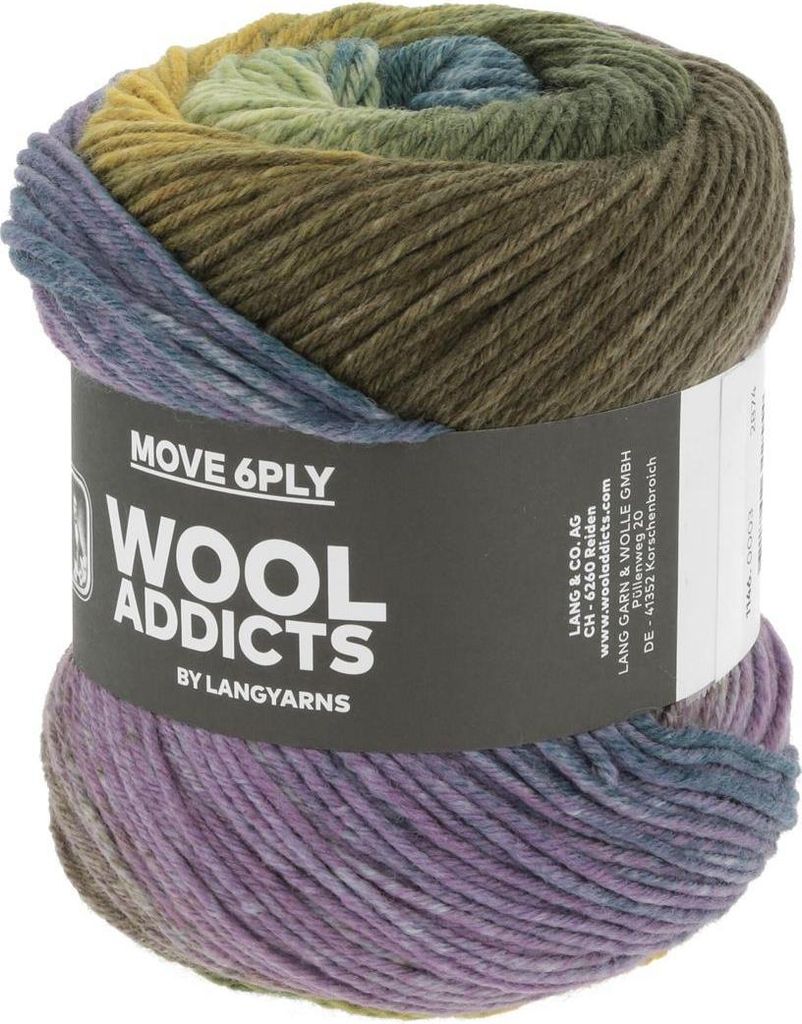 Lang Yarns - Move 6-fach 0003 lilac petrol olive