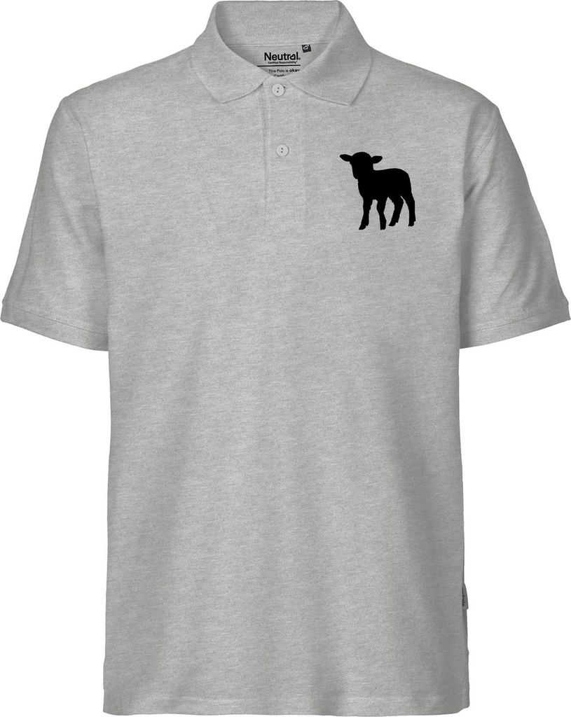 Huuraa Männer Oberteil Lamm Silhouette Geschenk Größe 3XL Sport Grey Bio Baumwolle Fairtrade Lamm Mitbringsel