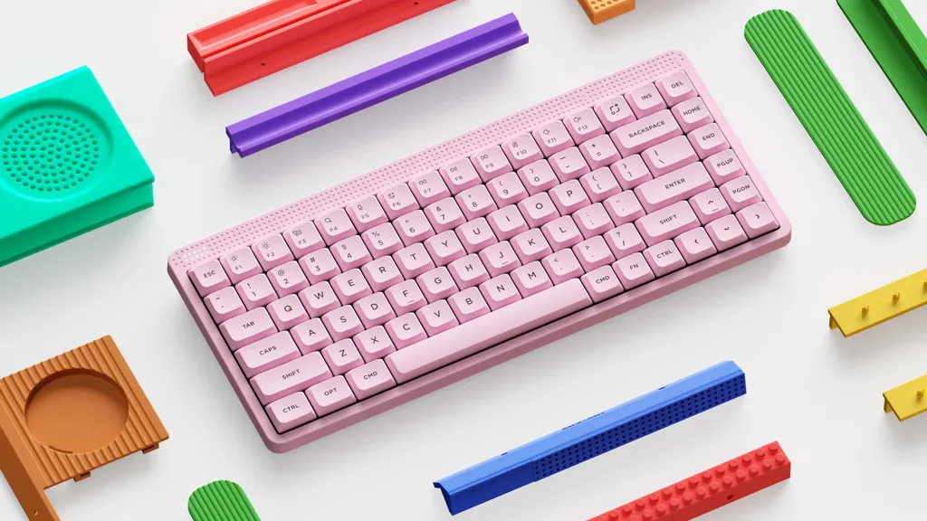 NuPhy Node 75 Clavier Slim Rose Clair sans fil QWERTY US Mécanique