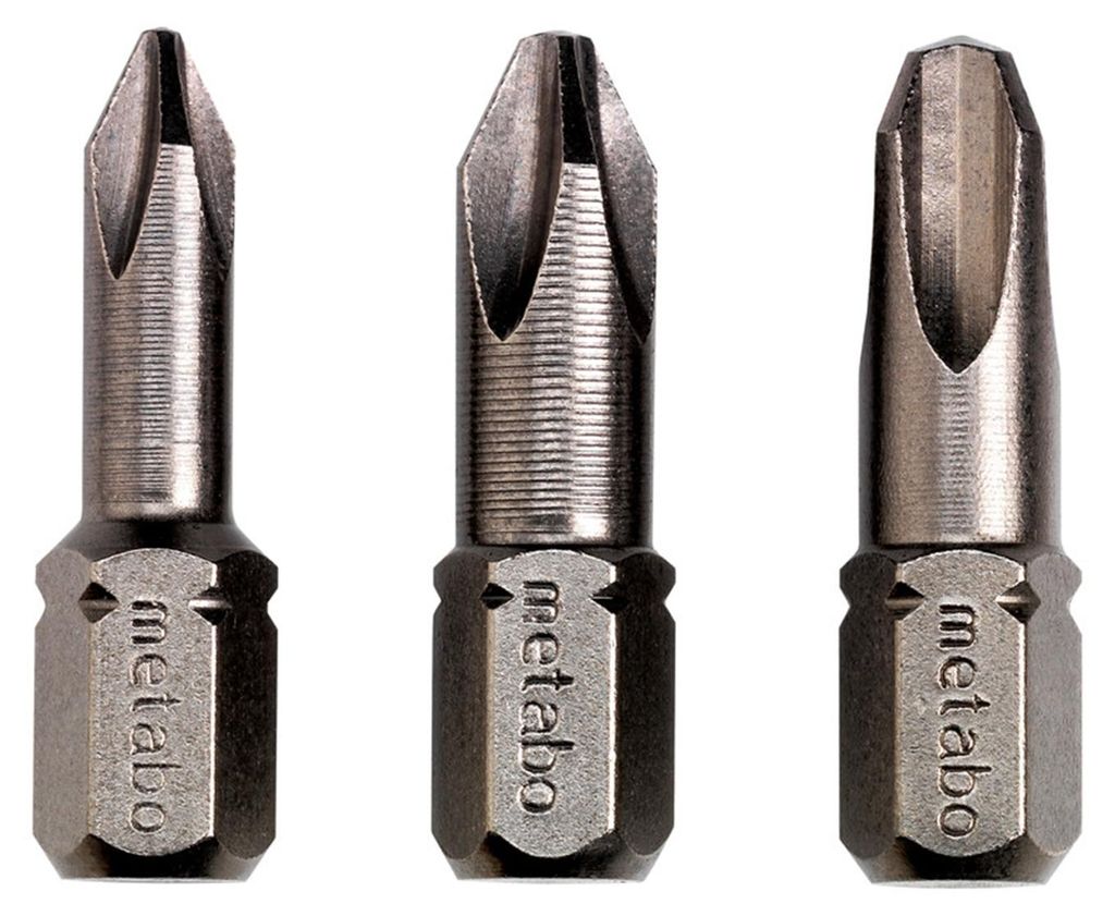 Metabo 3 Bits Phillips PH 1/ 2 / 3 Torsion