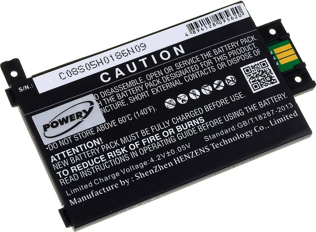 Akku für Kindle E-Reader Modell S13-R1-D, 3,7V Spannung, 1350mAh Kapazität