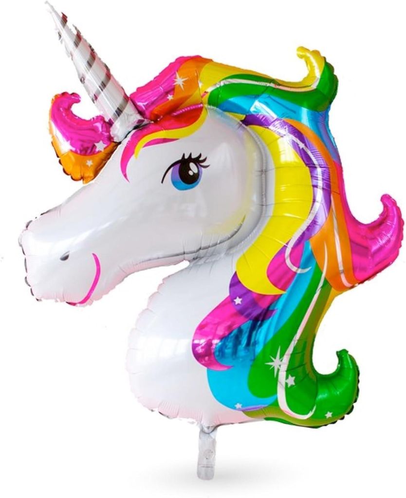 XXL Luftballon Einhorn 110 x 85 cm - Helium Ballon für Kindergeburtstag, Unicorn Party & Dekoration
