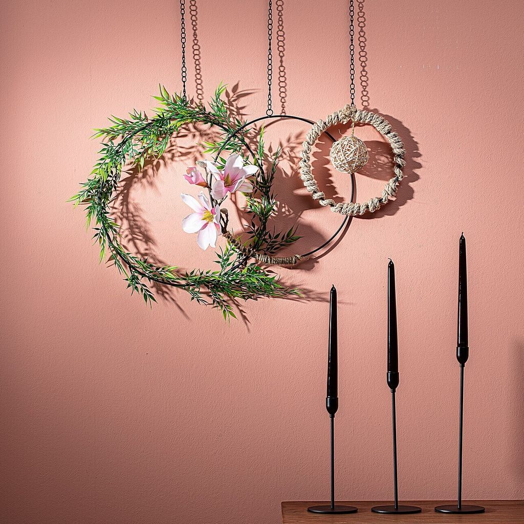 Dekoration Rings Black 3 Stck.