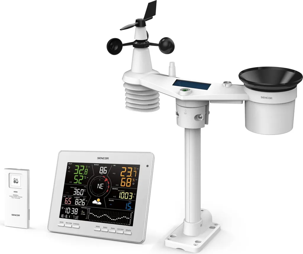 Station Météo WiFi Sencor SWS 16600 SH pour Jardin et Agriculture Bio