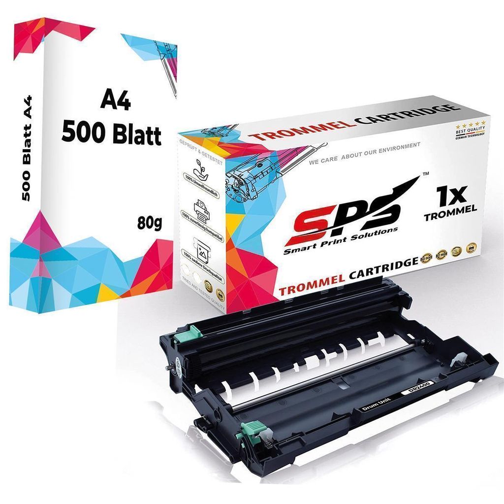 1x Trommel DR2400 DR-2400 Kompatibel für Brother MFC-L2710DW + DIN A4 Druckerpapier 500 Blatt