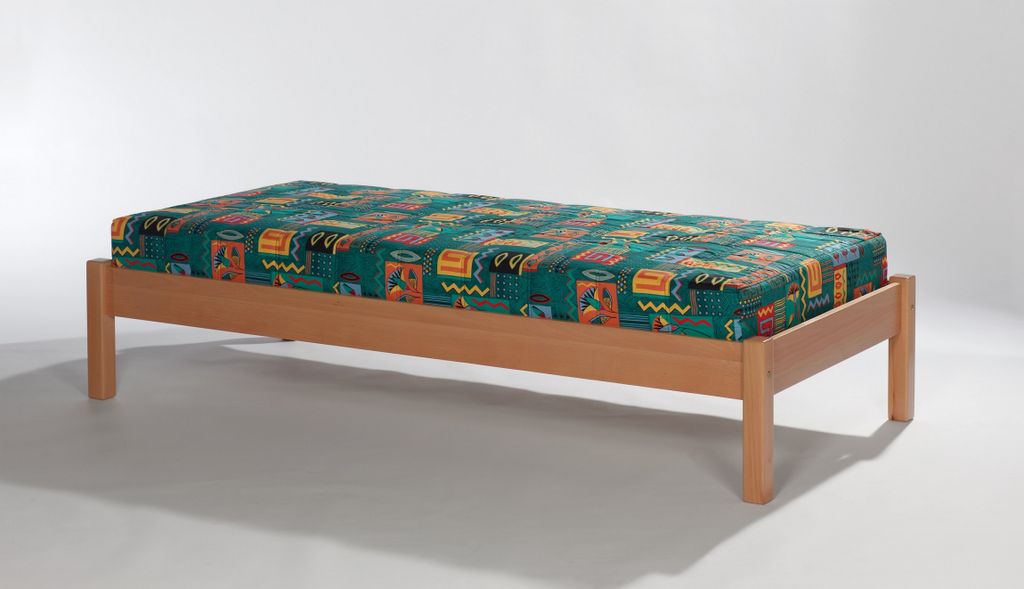 Massivholz Bett Buche natur lackiert 120x200