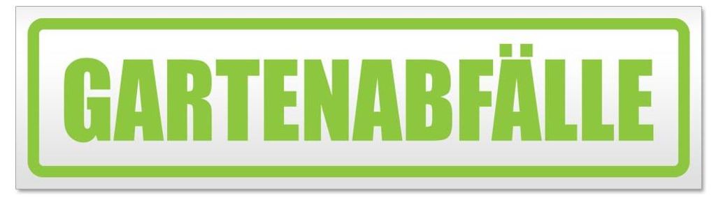 Kiwistar - Autoaufkleber - Lindgrün - 60 x 16 cm - Gartenabfälle - Hinweis Aufkleber Sticker für Auto, Kfz, Fahrrad, PKW, LKW