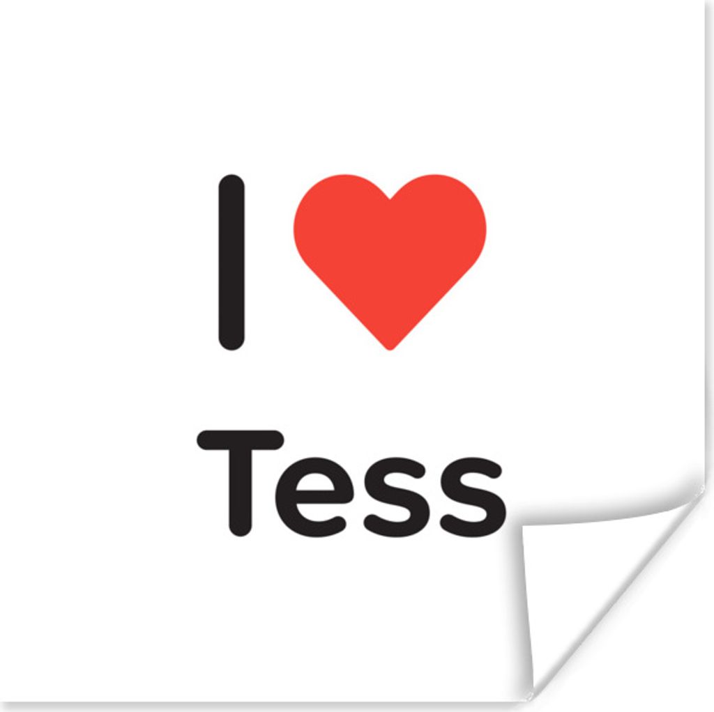 MuchoWow Poster Ich liebe - Tess - Mädchen 75x75 cm - Wand Dekoration