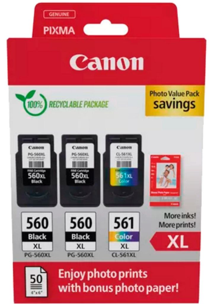 Canon 3712C012, Vysoký (XL) výnos, Čierna, Azúrová, Obrázok produktu 