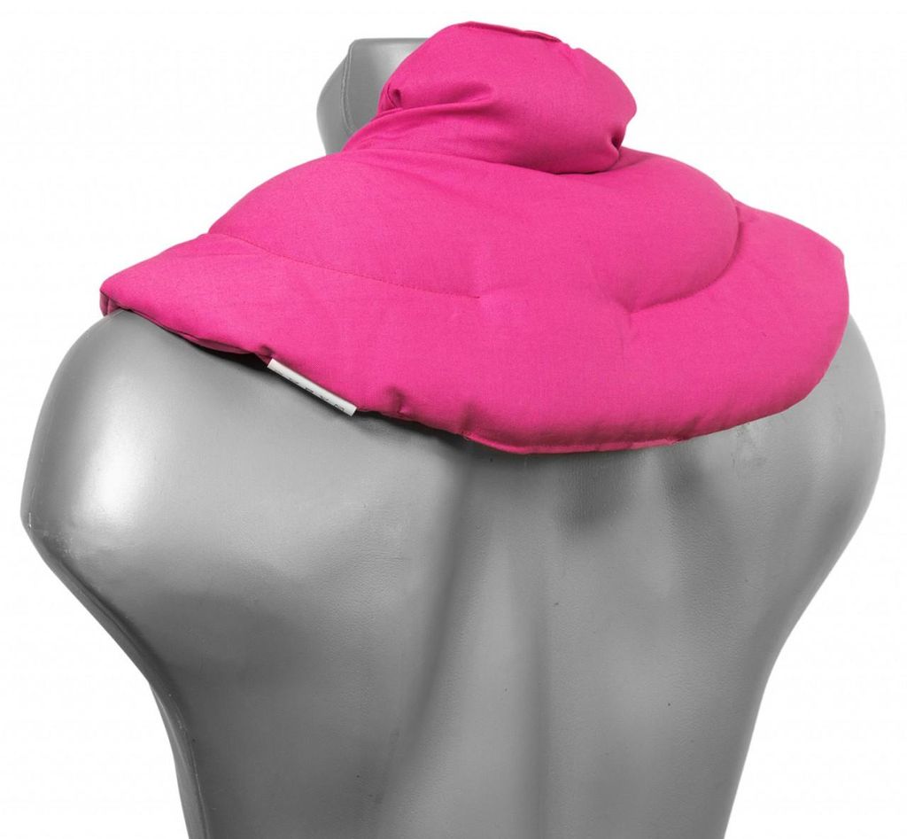 Nackenhörnchen mit Stehkragen pink - Traubenkernkissen - Nackenkissen Wärmekissen - Ein sehr wohliger Nackenwärmer