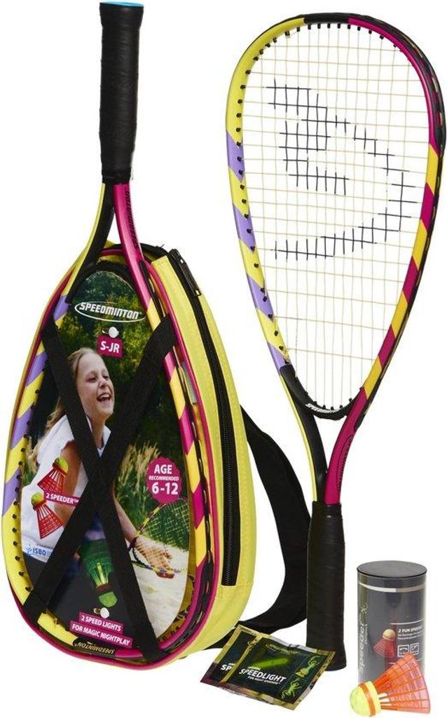Junior-Set – Das originale Speed-Badminton-/Crossminton-Set für Kinder, inkl. 2 FUN Speeders und einer Tasche