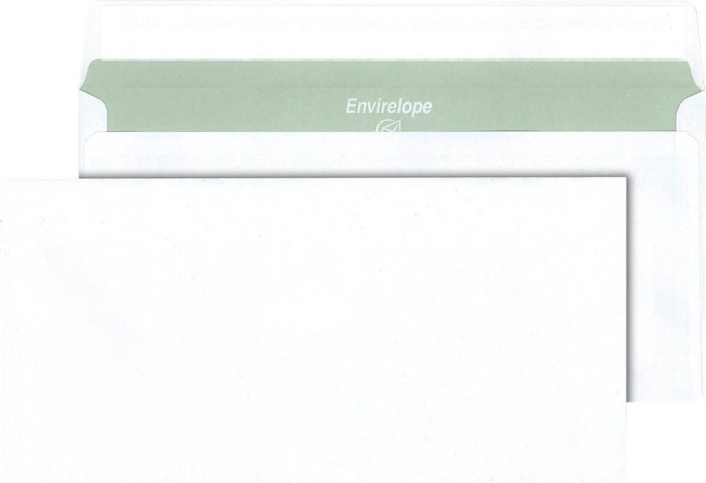MAILmedia Briefumschläge Envirelope DIN lang+ ohne Fenster recycling-weiß haftklebend 500 St.