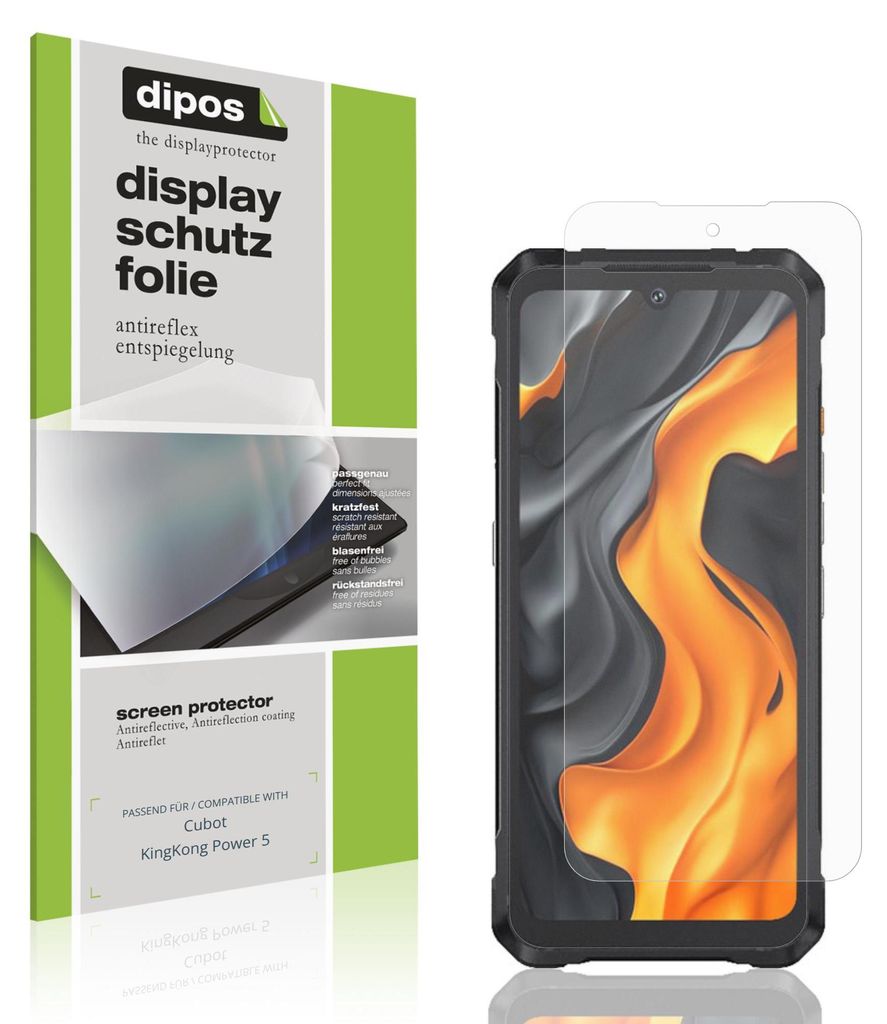 4x Schutzfolie für Cubot KingKong Power 5 matt Displayschutzfolie Folie Display Schutz dipos