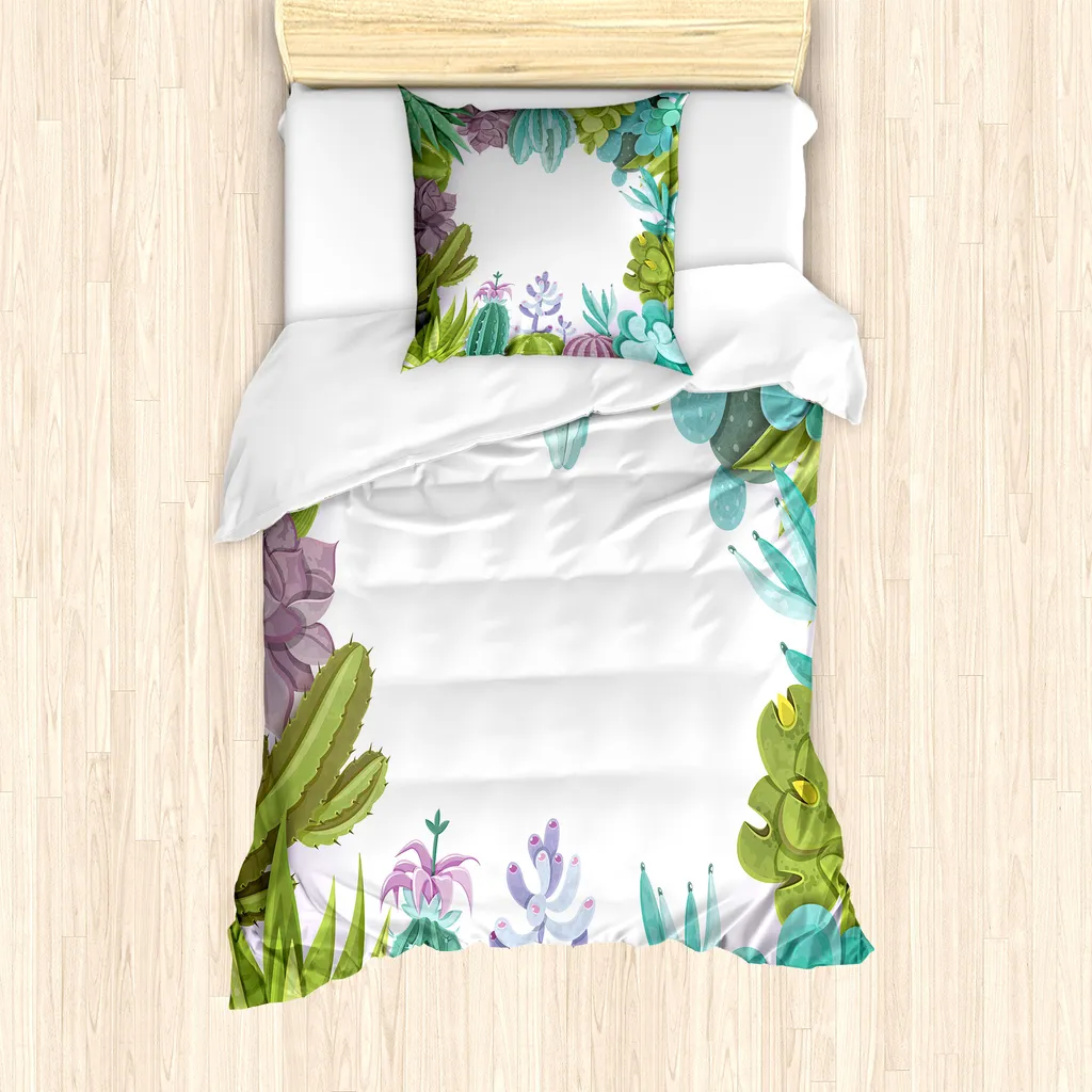 Opinioni Set Copripiumino ABAKUHAUS Singolo 135x200 Piante Grasse