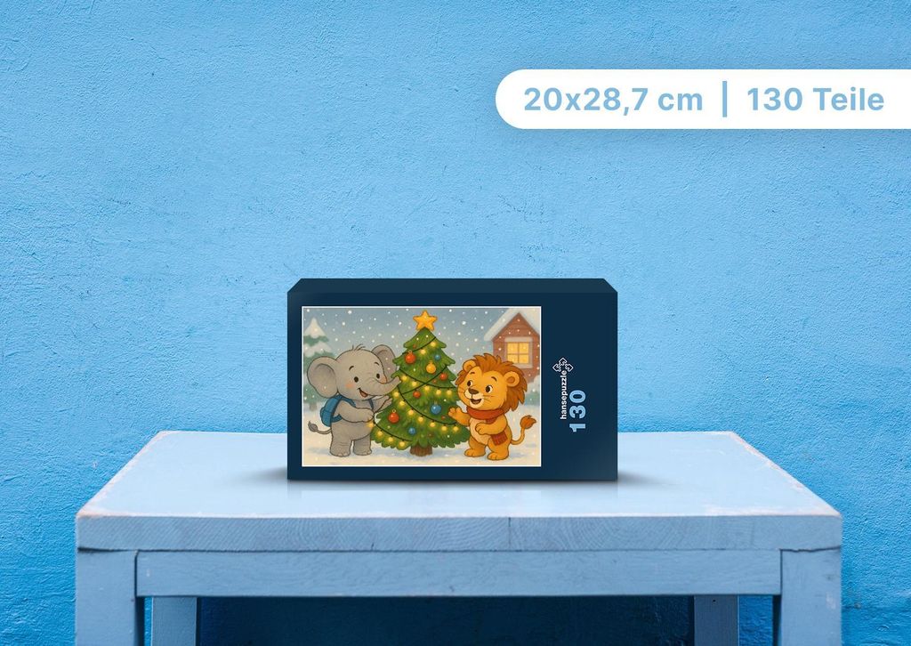 hansepuzzle 110390 - Raffi und Buschi Puzzle, 130 Teile, Kinder, 28,7 x 20,0cm mit hochwertiger Aufbewahrung, Kartonbox & Beutel