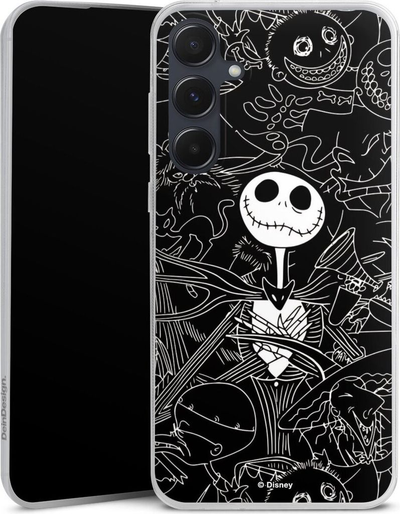 DeinDesign Slim Hülle für Samsung Galaxy A55 5G Silikon Case Ultra Dünn Handyhülle Disney Halloween Nightmare Before Christmas