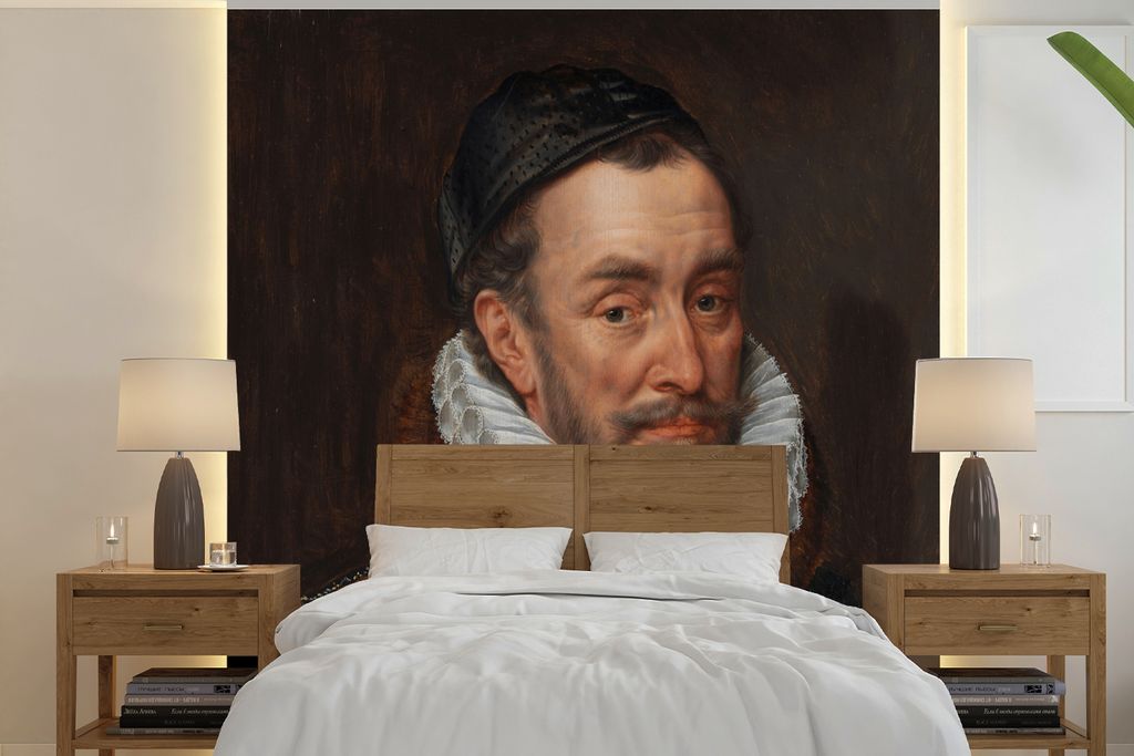 MuchoWow Fototapete für Wohnzimmer oder Schlafzimmer Wandtapete Vinyl Motivtapete Wilhelm von Oranien - Gemälde von Adriaen Thomasz. - 300x300 ...