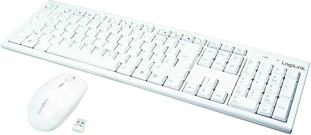 Logilink Tastatur Wireless 2,4GHz mit Maus white Image du produit 