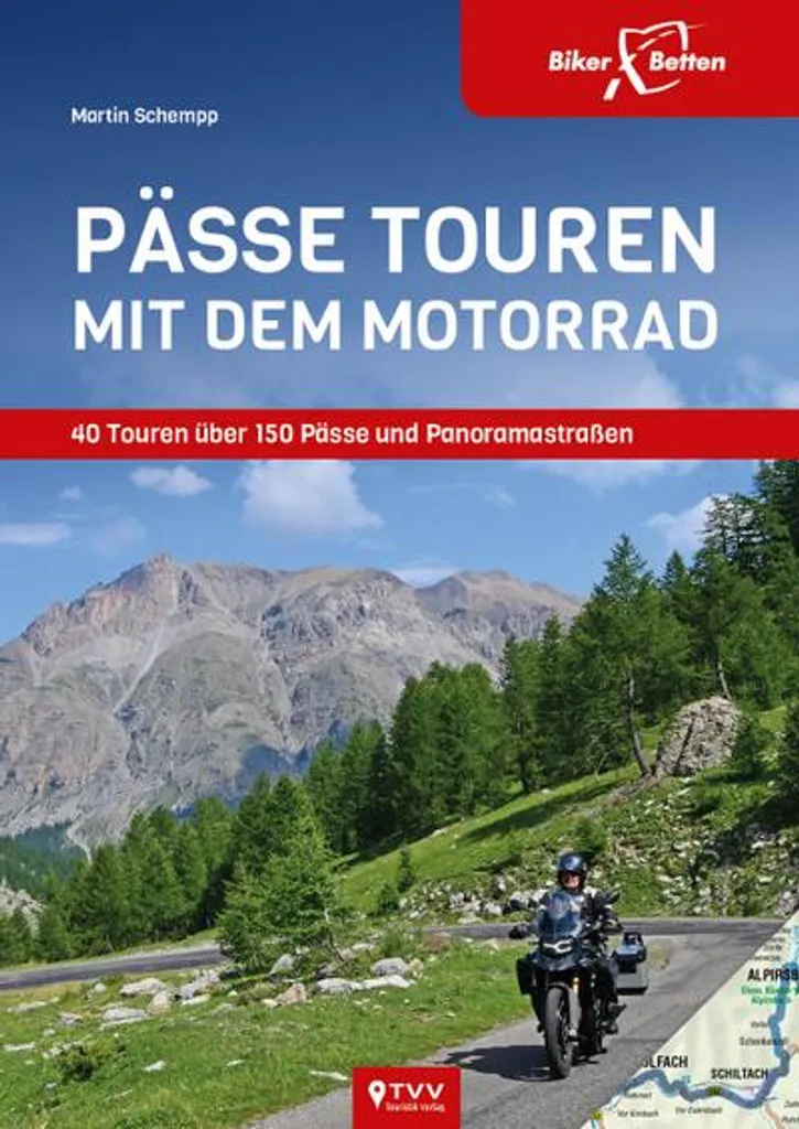 Livre de road trips moto avec cartes détaillées des grands cols