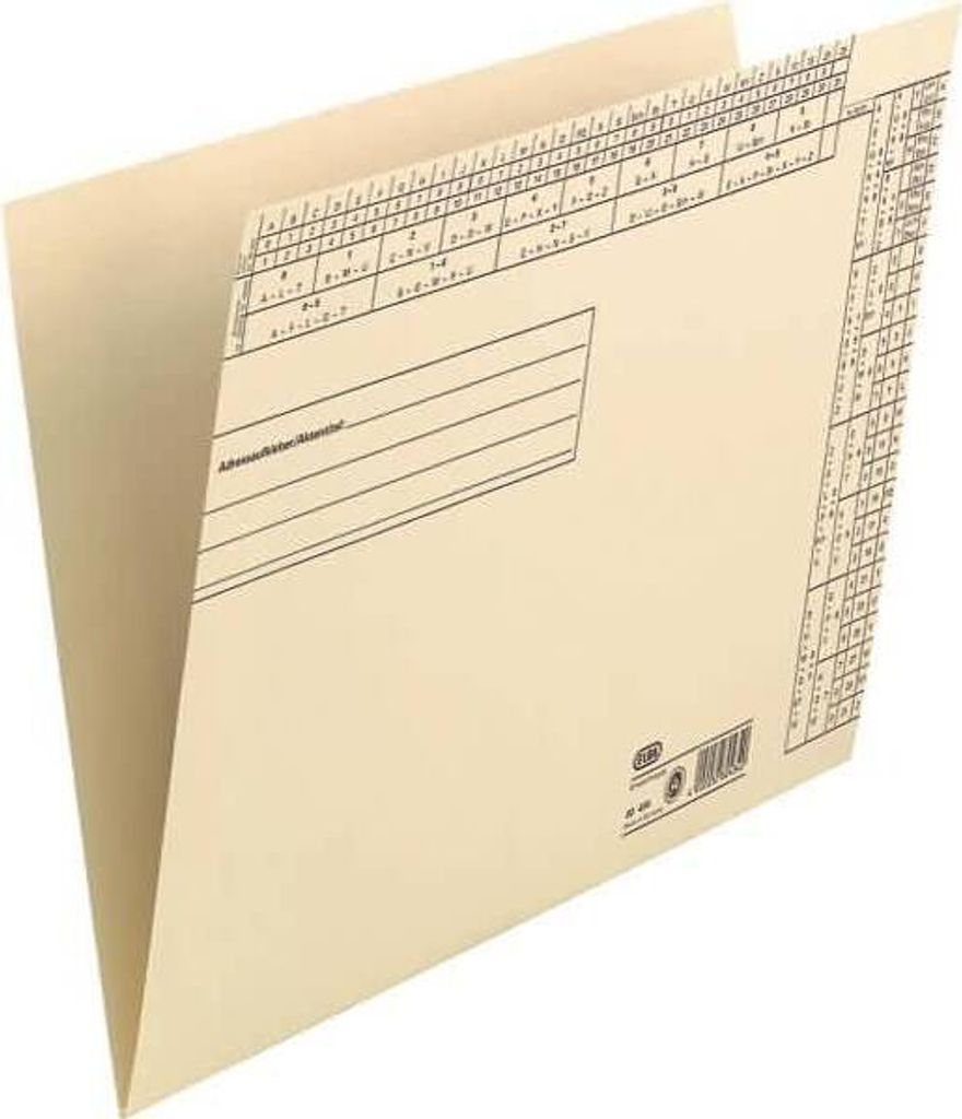 ELBA Einstellmappe mit Organisationsdruck - Kraftkarton 180 g-qm, für Unterlagen im DIN A4 Format, mit Lochung für - 50
