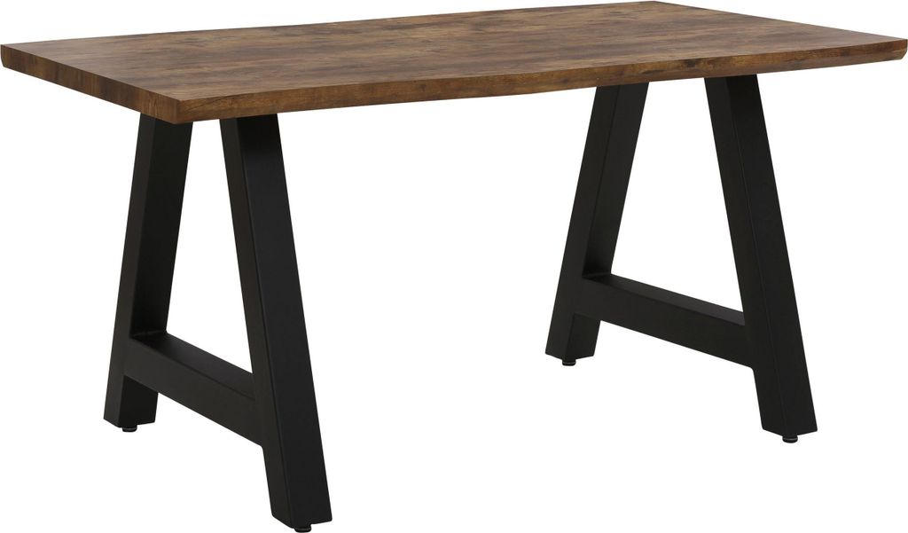 Esstisch 160 cm in Planklook Schwarz