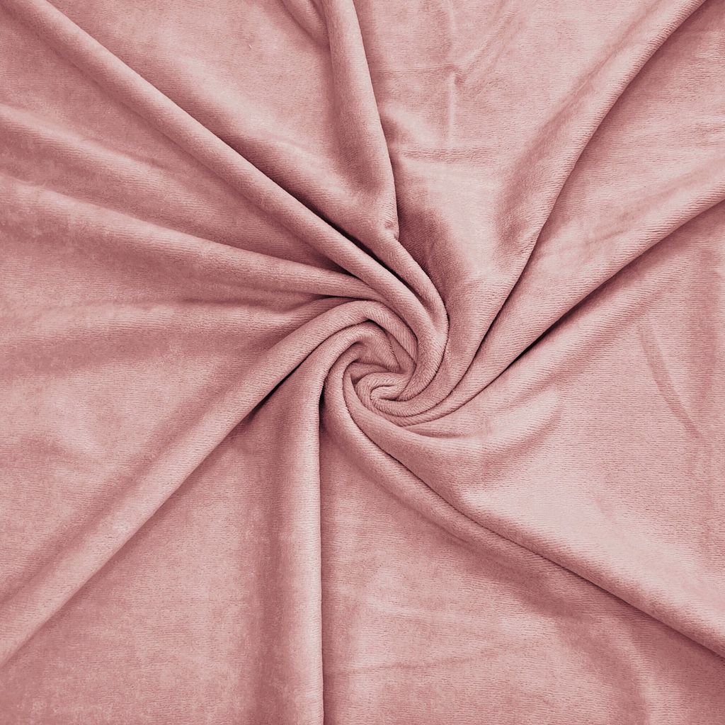 Baumwolle Velours - schmutziges Rosa (Retro Pink)