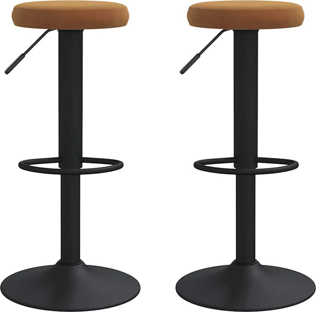 "WINTER SALE"2er Set Barhocker - Tresenhocker - Barstuhl - multifunktional& Moderne - Braun Samt - Barstühle klassischem Design NEU3848399