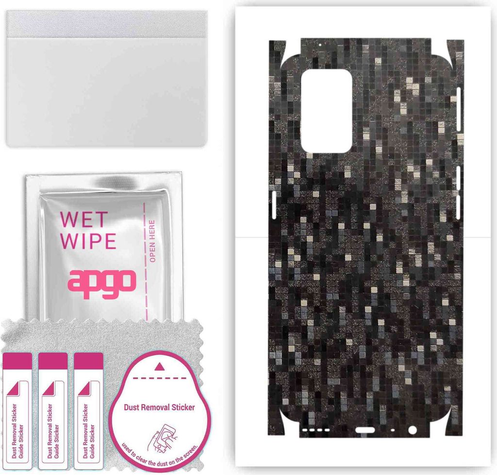 apgo Rückseite + Seiten Schutzfolie, Skin, kompatibel mit Realme X7 Max, Hinten Displayschutzfolie aus Vinylfolie, kratzfest, einfache Montage - C...