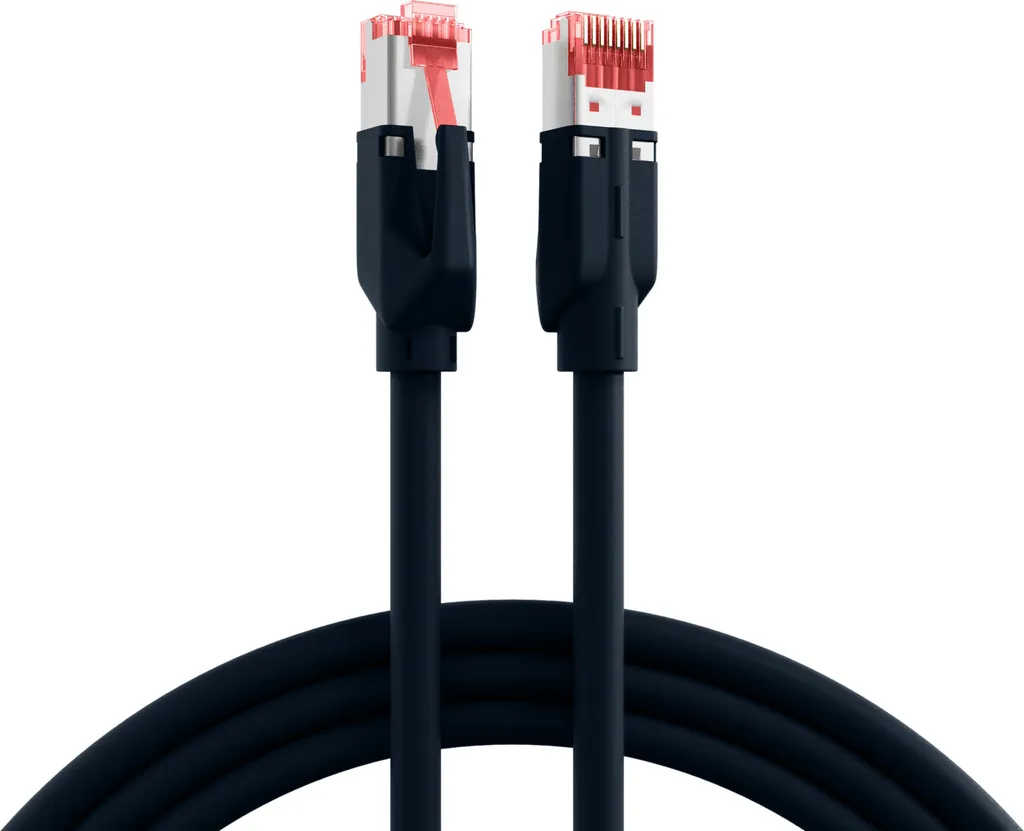 Cavo Ethernet 0,5m Cat.6A EFB K8050.0,50 S/FTP Nero | Shielded 10G