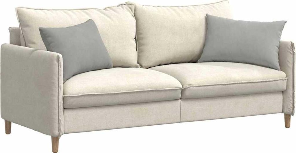 (Robust Möbel) Sofakissen 2 Stück Hellgrau 60 x 40cm Stoff - Gartenmöbelauflagen CL242933 - Gartenmöbelauflagen