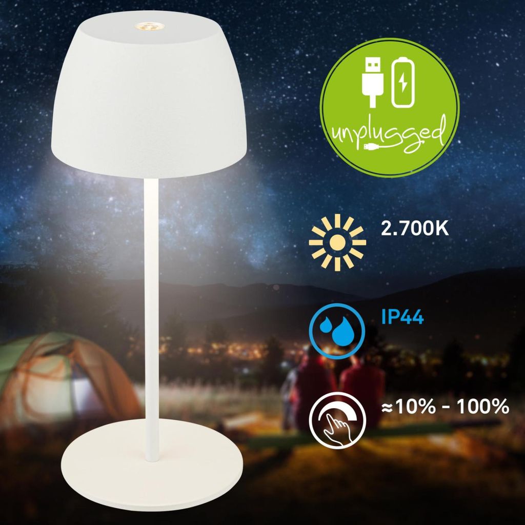 Briloner Serina Mini lampada da tavolo a LED senza fili Immagine del prodotto 
