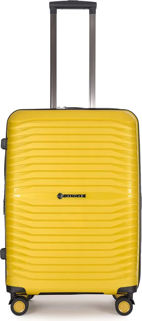 Stratic Bright+ Trolley Exp Giallo Oro | Valigia Rigida Espandibile