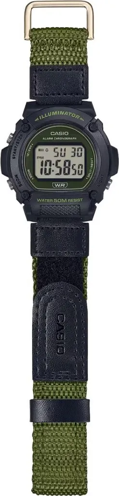 Casio W-219HB Verde Urban Style - Orologio Digitale Streetwear Tech