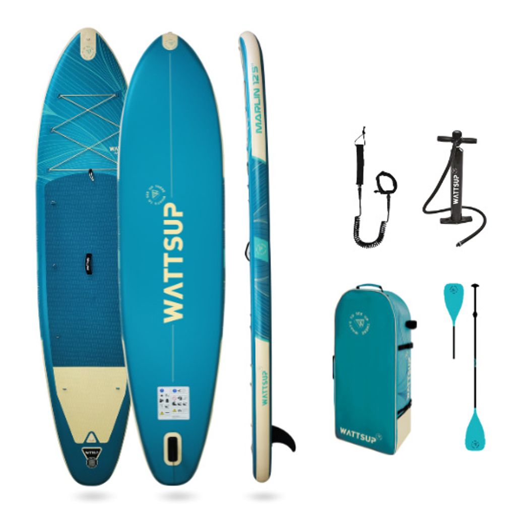 WattSUP MARLIN 12.5 SUP Board Stand Up Paddle Surf-Board Paddel ISUP 378x89cm