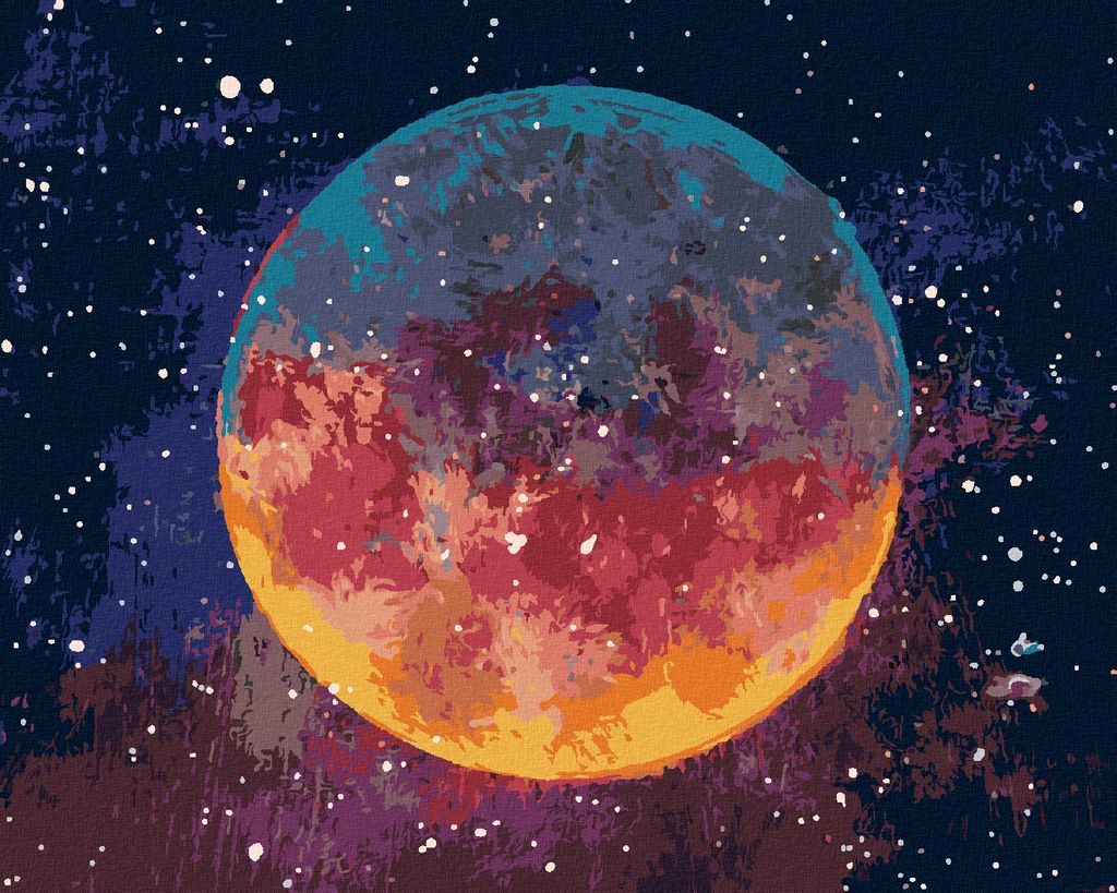 Zuty - Malen nach Zahlen - FANTASY MOND, 40x50 cm, ohne Keilrahmen