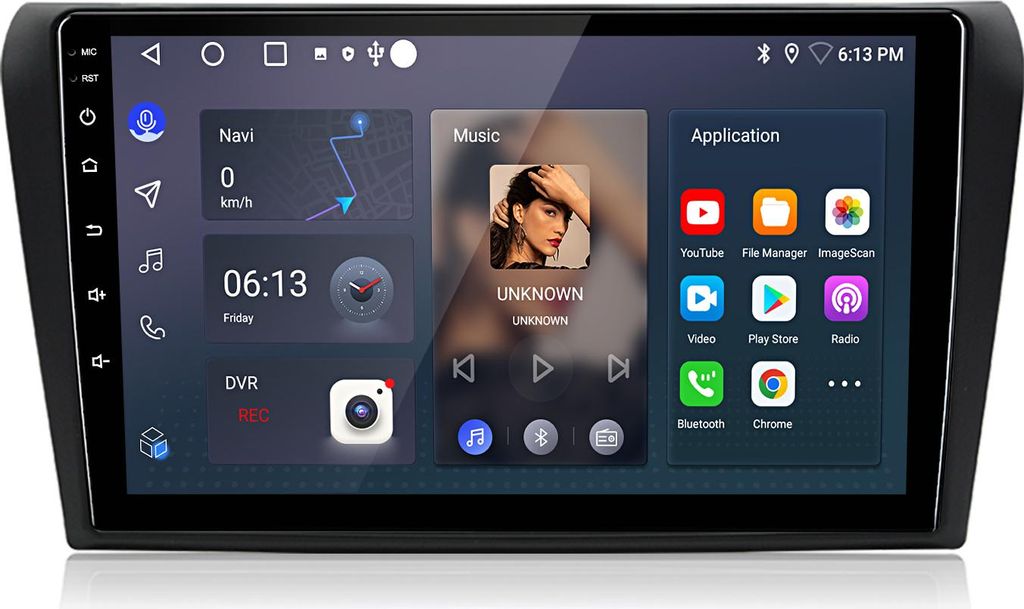 Radio 9 Zoll 6+128GB Android Autoradio für MAZDA 3 BK 2003-2009 Wireless CarPlay Android Auto 4G WiFi GPS Navi 8Kern RDS DSP DAB+ BT