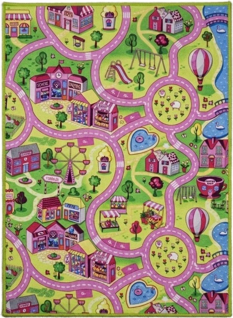 140x200 cm Dětský kusový koberec silnice Sweet Town Obrázek produktu 
