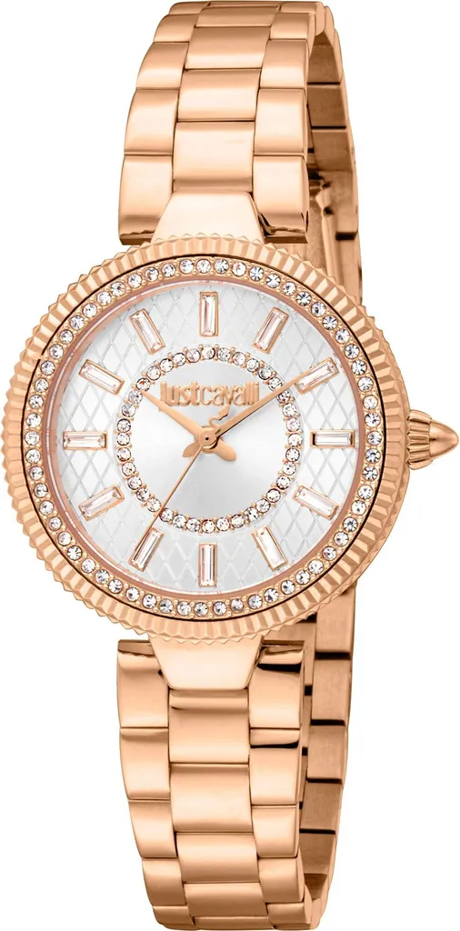Just Cavalli JC1L308M0075 Montre Femme en Acier Doré avec Logo Serpent