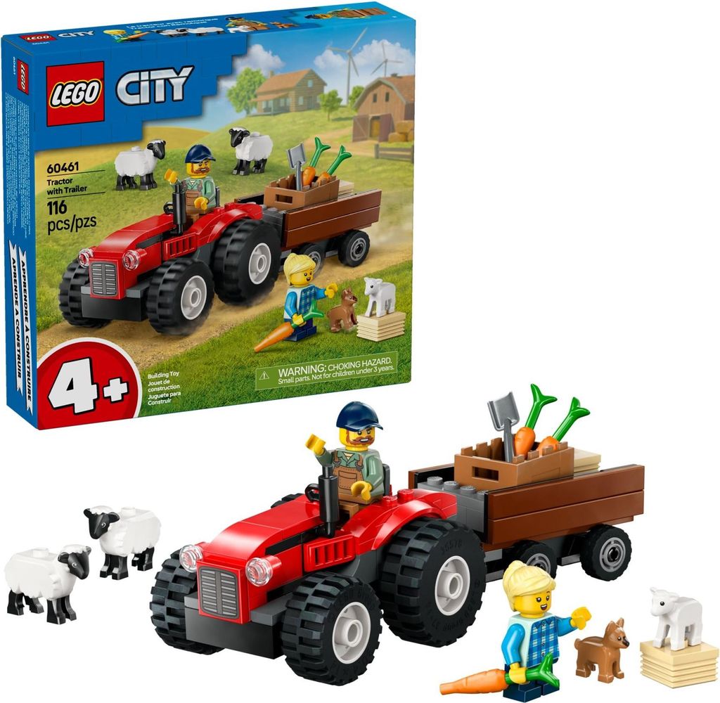 LEGO City Traktor mit Anhänger - Bauernhof Spielzeug mit Produktbild 