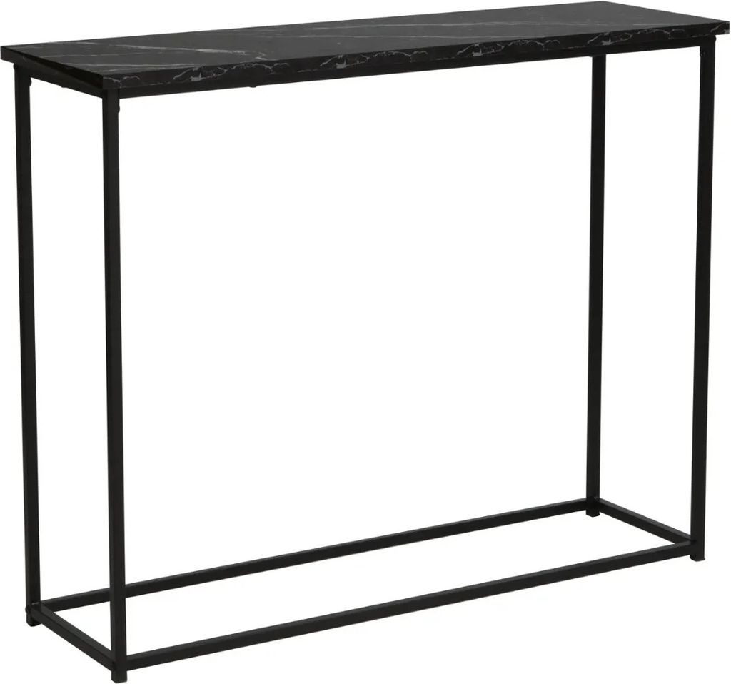 Konsolentisch KADEN – schwarzer Marmor / schwarz