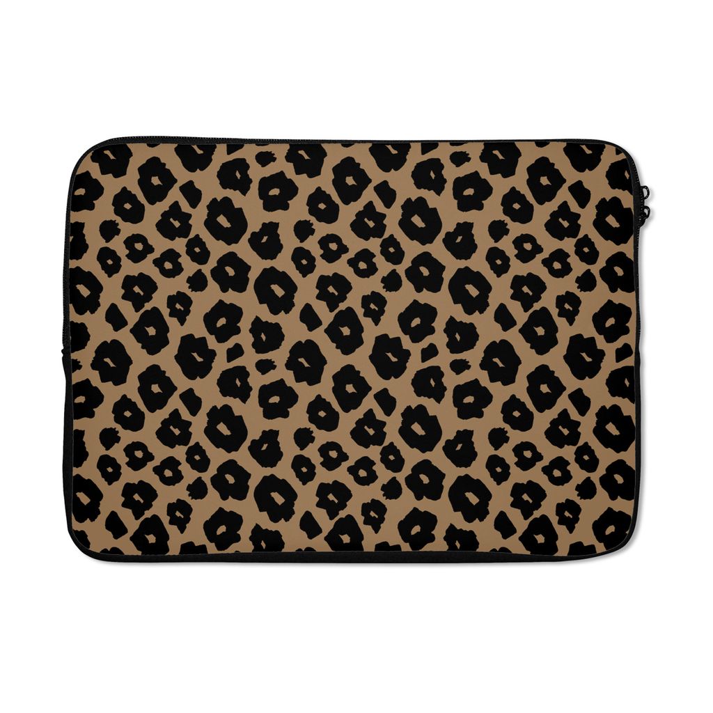 MuchoWow Laptop Hülle 13 Zoll Muster - Jaguar - Punkte Laptoptasche - Laptophülle - Sleeve - Rundumschutz