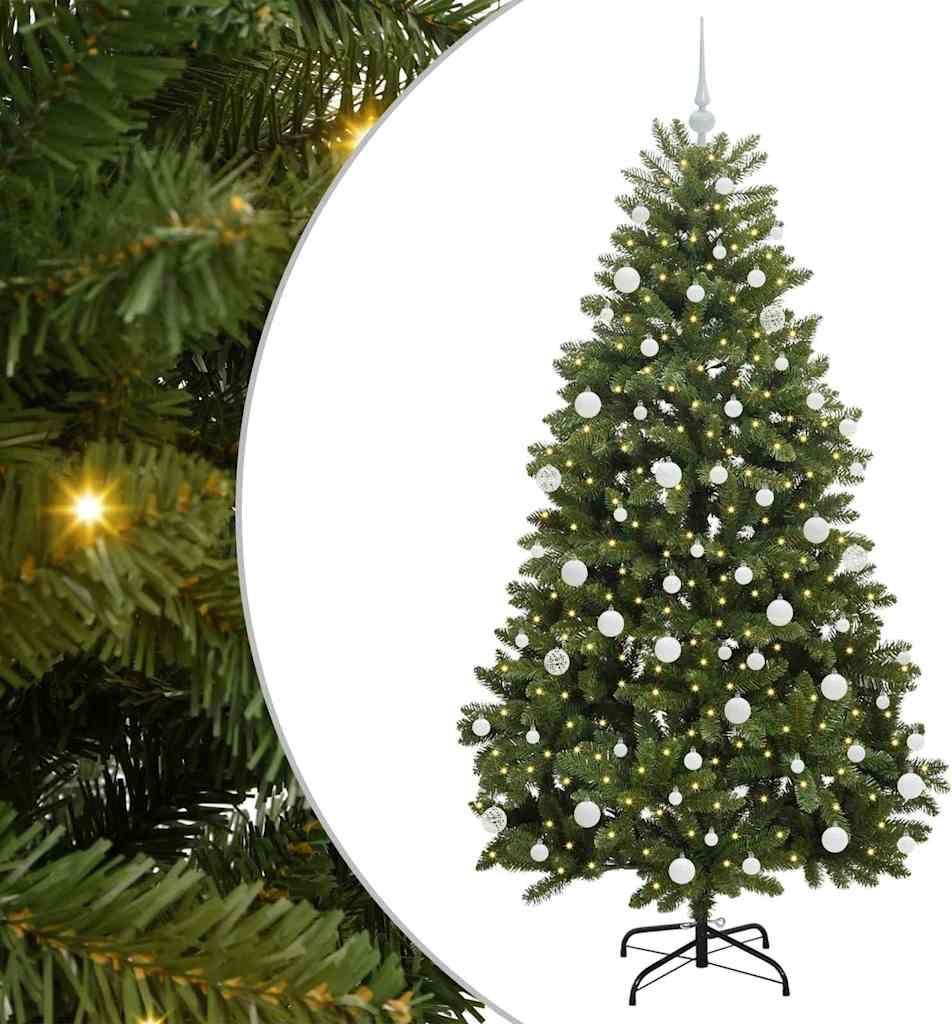 vidaXL Künstlicher Weihnachtsbaum Grün 180 cm PVC und Metall