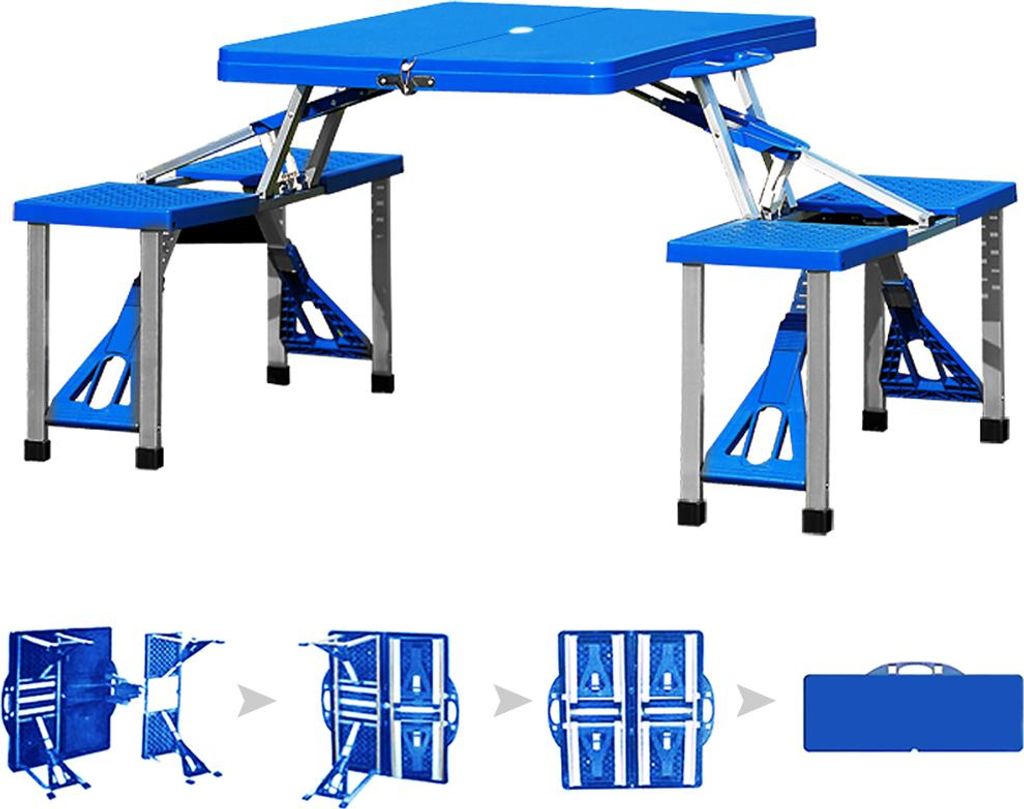 Deuba Alu Table de camping Table valise pliante avec Image du produit 