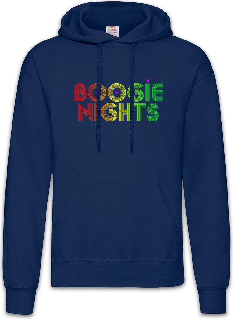 Urban Backwoods Boogie Nights Movie, Herren Hoodie, Farbe: Navy, Größe: S