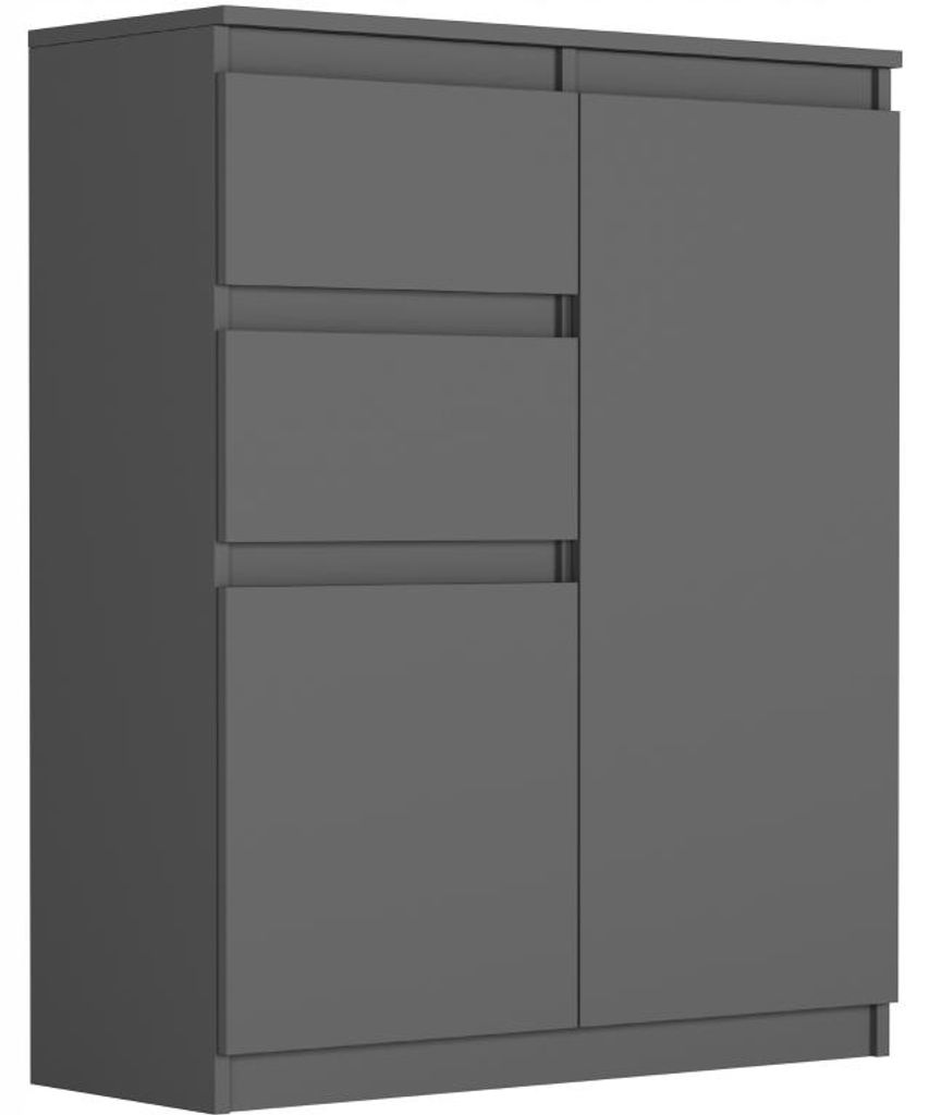 Komoda 98 cm 2 dveře 2 zásuvky skříňka FRAMIRE S-2 antracit Obrázek produktu 