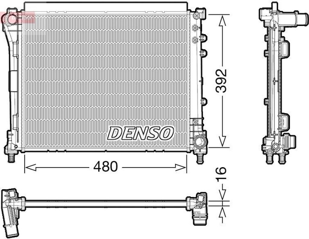 DENSO DRM09006 Kühler Wasserkühler Motorkühler für FIAT PUNTO (199)