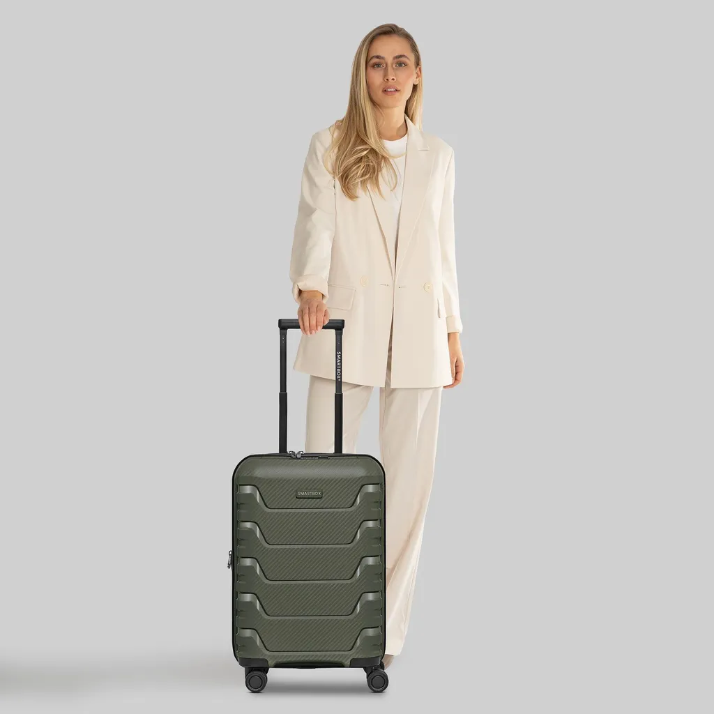 Valise Cabine SMARTBOX Olive 55cm Edition 01 - Anti-Choc et Silencieuse