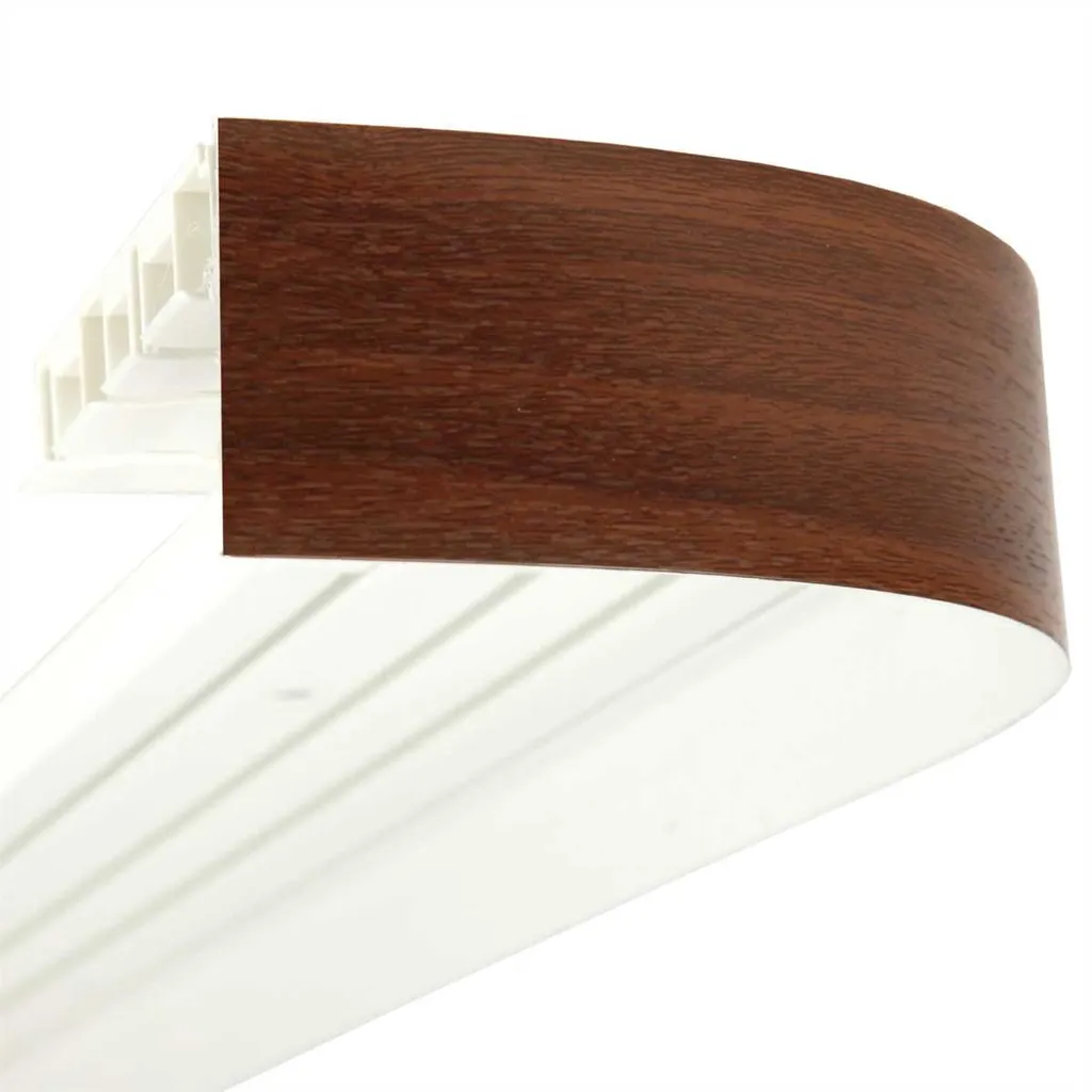 Profilo Copri-Binario Noce 600cm - Mascherina Elegante per Tende - 2